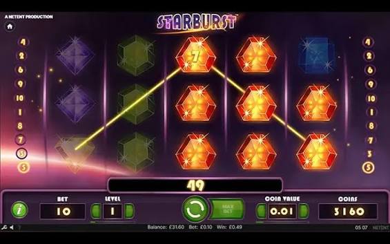 Oplev Stjerneskud En Dybtgående Gennemgang af Starburst fra NetEnt
